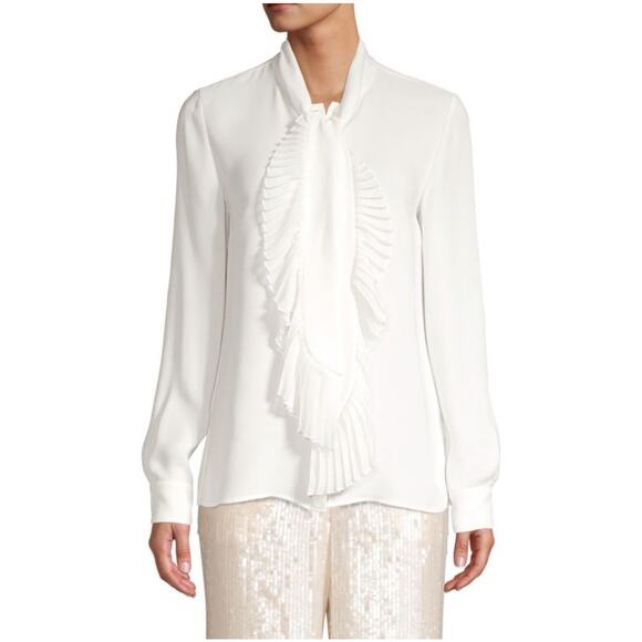 Lafayette 148 Silk Bates Button Down Sz XS - Picture 2 of 7